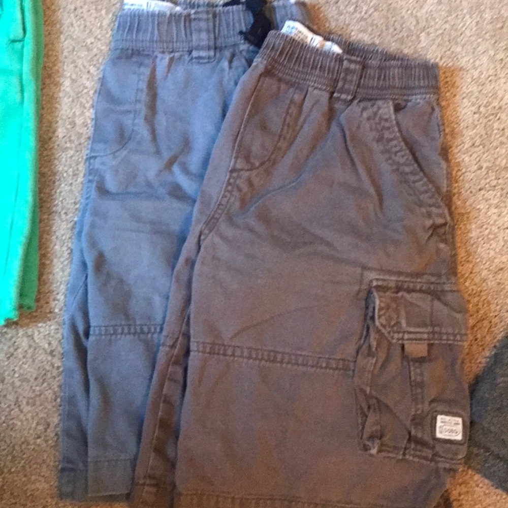 Two boys shorts gray and brown